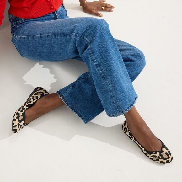 NWT Rothy’s The Flat Size 8.5 Desert Cat Leopard Slip On Shoe - Picture 1 of 6